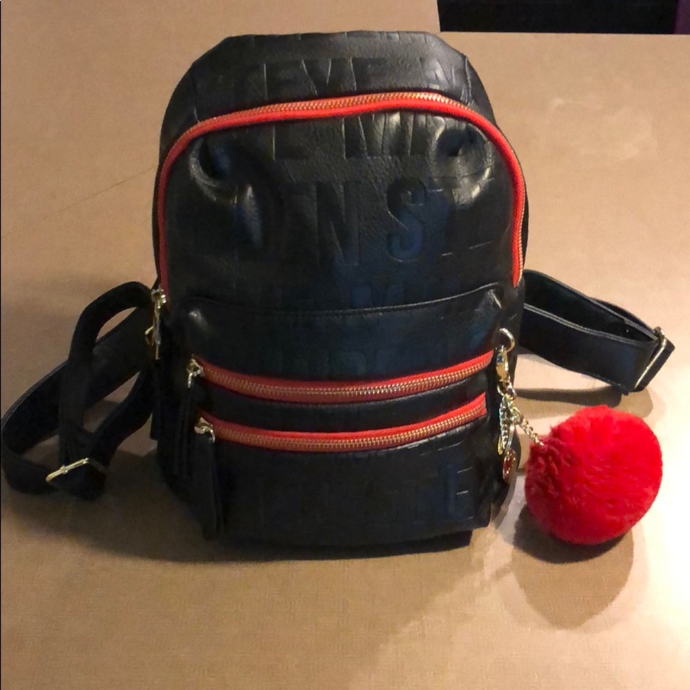 Authentic Steve Madden Backpack with fur keychain